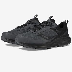 Saucony Excursion TR17 Charcoal Gray/Black Mesh Athletic Mens Sneakers